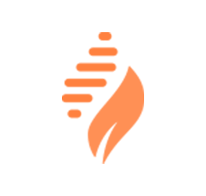 Orange Flame and Waves Logo Orange Flame and Waves Logo